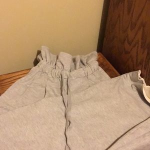 Cinched waist Wide leg sweatpants